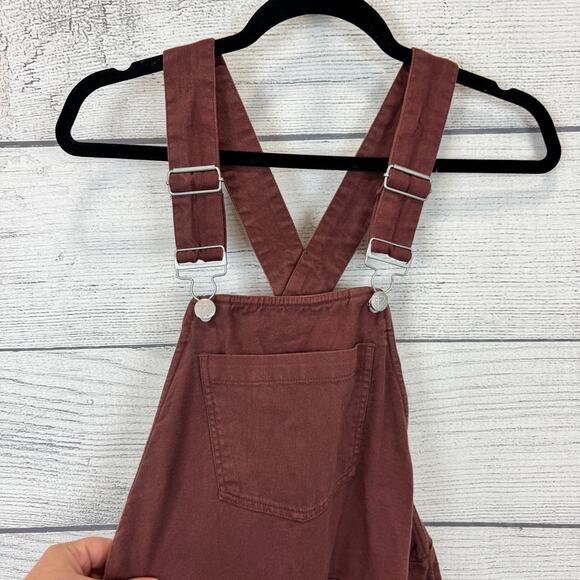 Roxy Women's Brown Cotton Summer Short Overalls Size Small - Picture 2 of 8